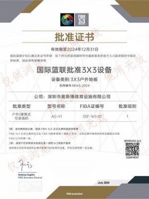 國(guó)際籃聯(lián)3×3專(zhuān)業(yè)器材認(rèn)證地板產(chǎn)品